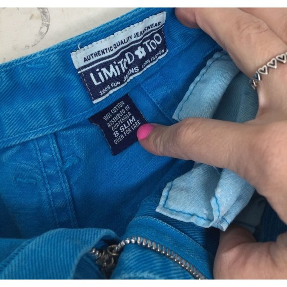 Limited Too Girls Size 8 SLIM Blue Shorts with Pockets - Picture 3 of 4